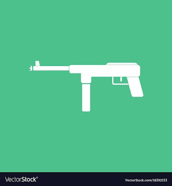 Icon military machine gun vector image