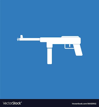 Icon military machine gun vector image