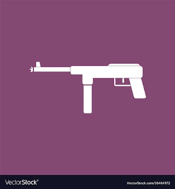 Icon military machine gun vector image