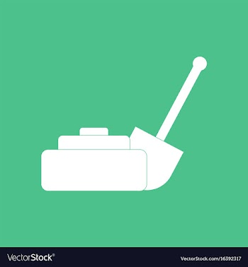Icon military mine and shovel vector image