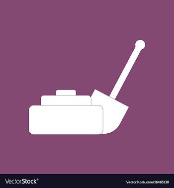 Icon military mine and shovel vector image