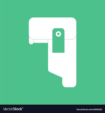 Icon military pistol holster vector image