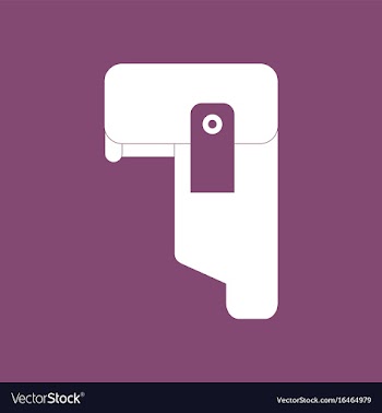 Icon military pistol holster vector image