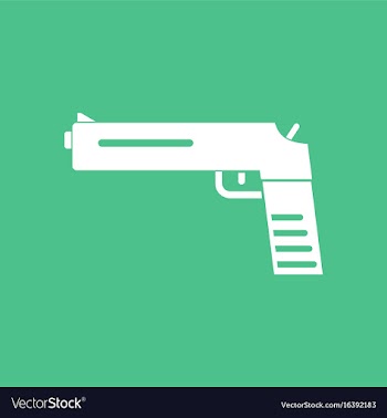 Icon military pistol vector image