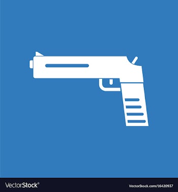 Icon military pistol vector image