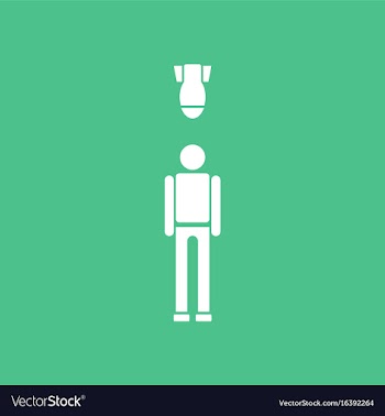 Icon military shell and man vector image