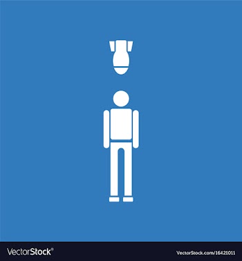 Icon military shell and man vector image