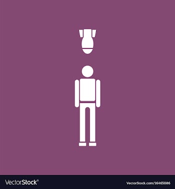 Icon military shell and man vector image