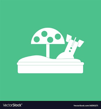 Icon military shell in sandbox vector image