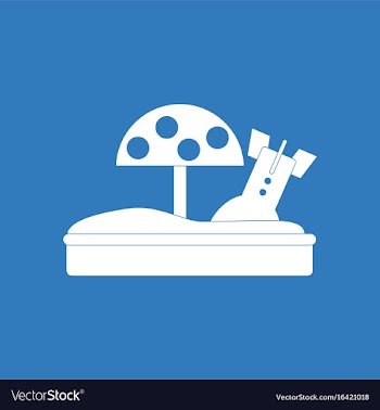 Icon military shell in sandbox vector image
