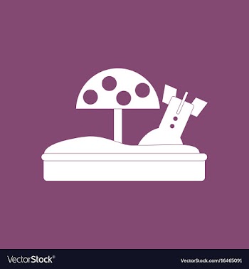 Icon military shell in sandbox vector image