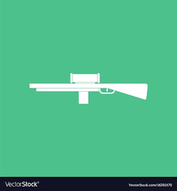 Icon military sniper rifle vector image