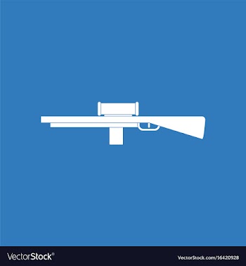 Icon military sniper rifle vector image