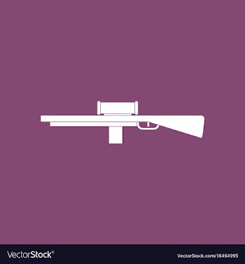 Icon military sniper rifle vector image