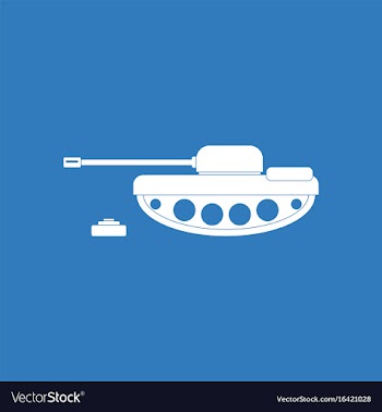 Icon military tank and mine vector image