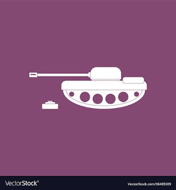 Icon military tank and mine vector image