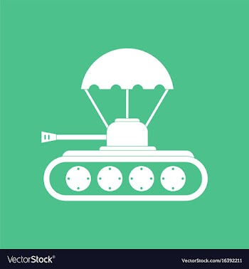 Icon military tank silhouette vector image