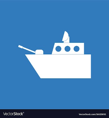 Icon military warship vector image
