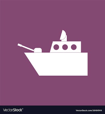 Icon military warship vector image