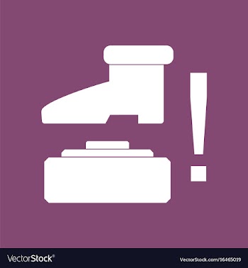 Icon mine and foot vector image