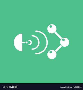 Icon molecule and satellite vector image