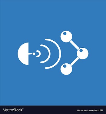 Icon molecule and satellite vector image