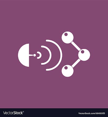 Icon molecule and satellite vector image