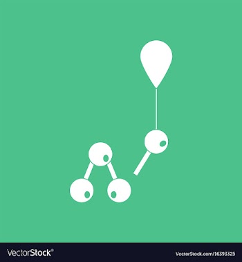 Icon molecules and balloon vector image