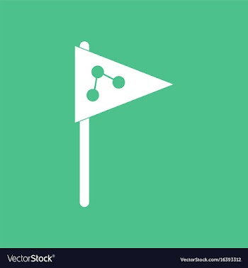Icon molecules and flag vector image