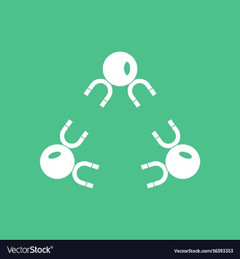 Icon molecules and magnesium vector image