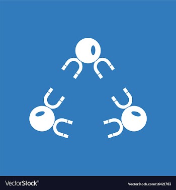 Icon molecules and magnesium vector image