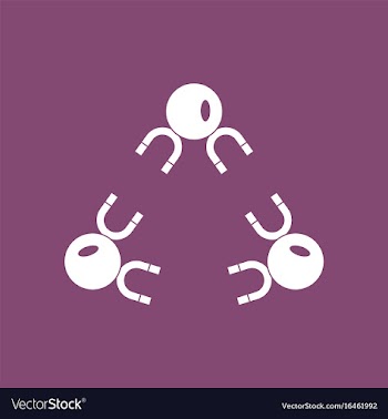 Icon molecules and magnesium vector image