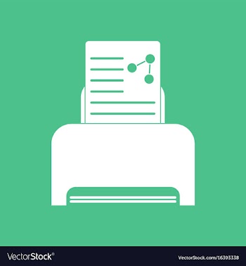 Icon molecules and printer vector image