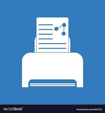 Icon molecules and printer vector image