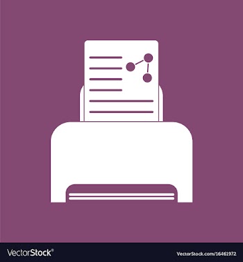 Icon molecules and printer vector image