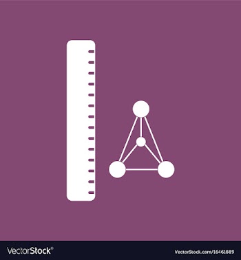Icon molecules and ruler vector image