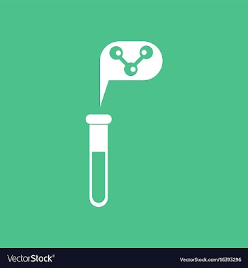 Icon molecules and test-tube vector image
