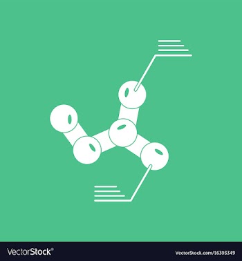 Icon molecules elements vector image