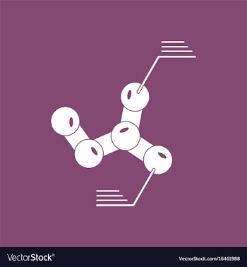Icon molecules elements vector image
