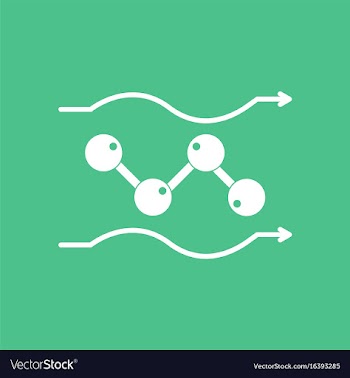 Icon molecules motion vector image