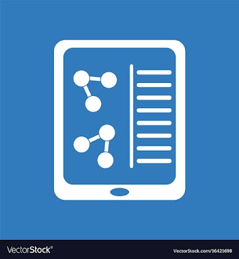 Icon molecules on form vector image
