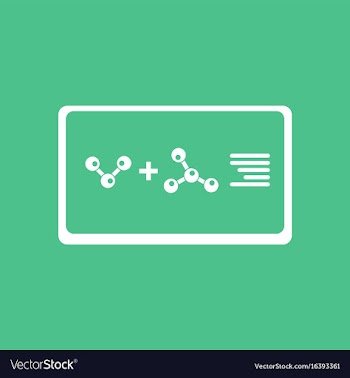Icon molecules plus atoms vector image