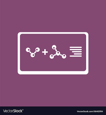 Icon molecules plus atoms vector image