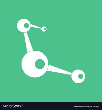 Icon molecules scheme vector image