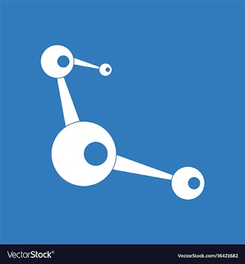 Icon molecules scheme vector image