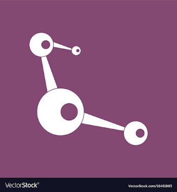 Icon molecules scheme vector image