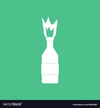 Icon molotov cocktail vector image