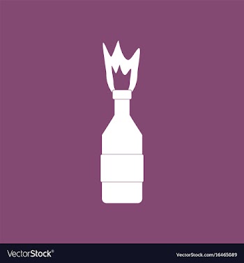 Icon molotov cocktail vector image