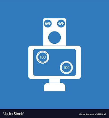 Icon money equal chips online vector image