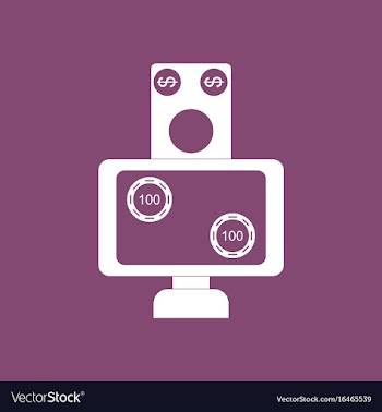 Icon money equal chips online vector image
